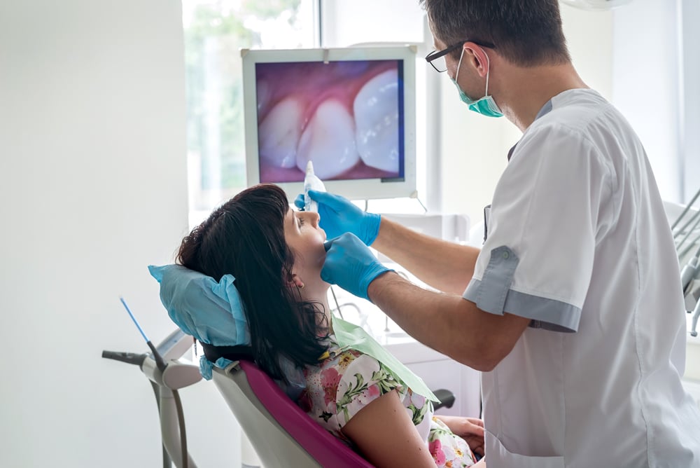 Dr. Stephanie Yokana and Dr. Zachary Hummel, well-qualified general dentists in Franklin Park IL, use an intra-oral camera to capture images of the teeth and supporting tissue near Franklin Park, IL. Intra-Oral Camera in Franklin Park, IL